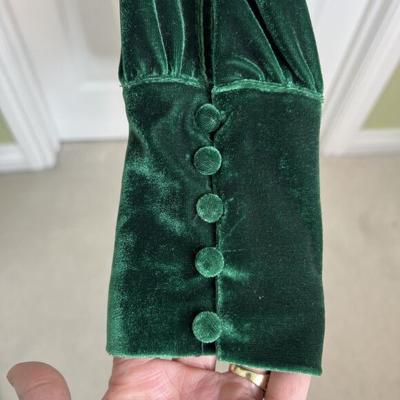 Anthropologie X BTFL-life  Velvet Pullover Cowl Neck Sweaters Forest Green S - Picture 5 of 11